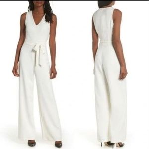 Vince Camuto wide Leg White Jumpsuit